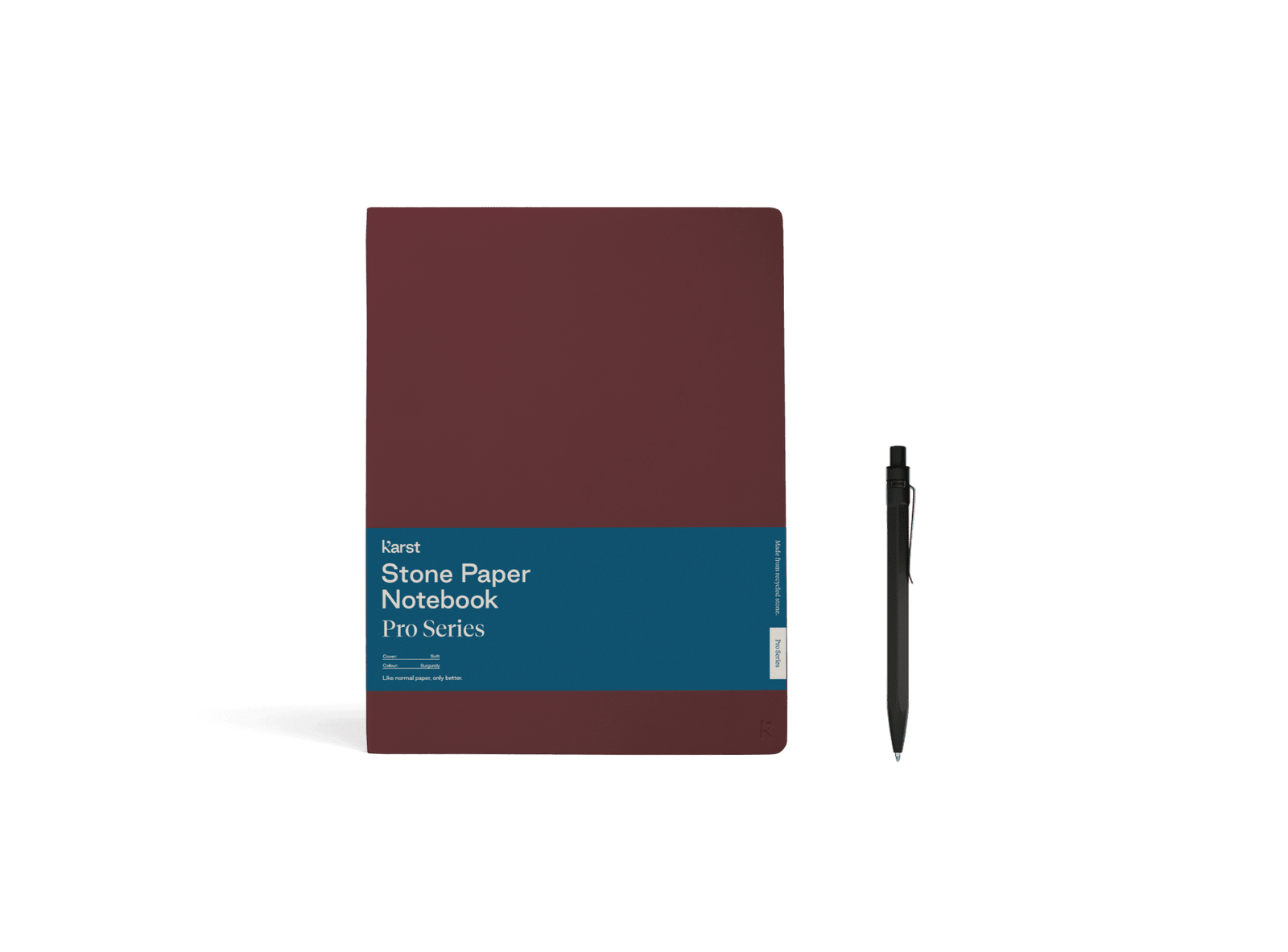 Burgundy Pro Series Notebook & Stone Pen Set