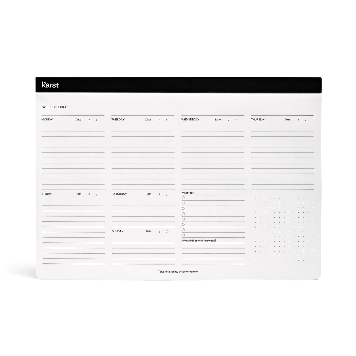 Weekly Desk Pad A4